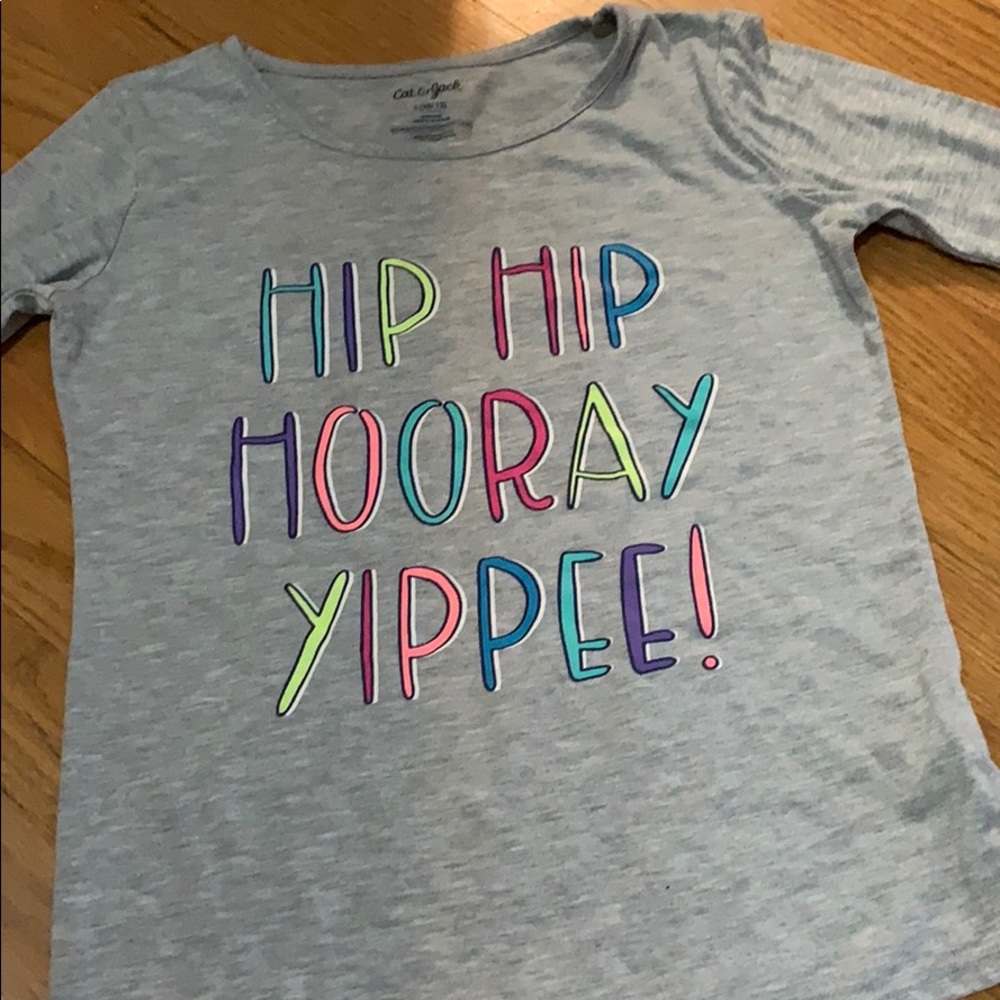 hip hip hooray yippee long sleeve tee